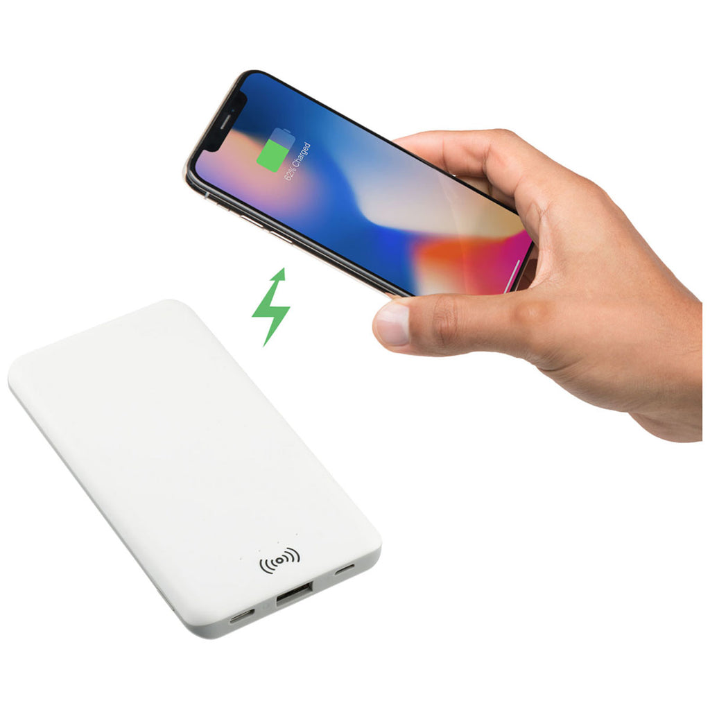 Bullet White Axial 4000 mAh Wireless Power Bank