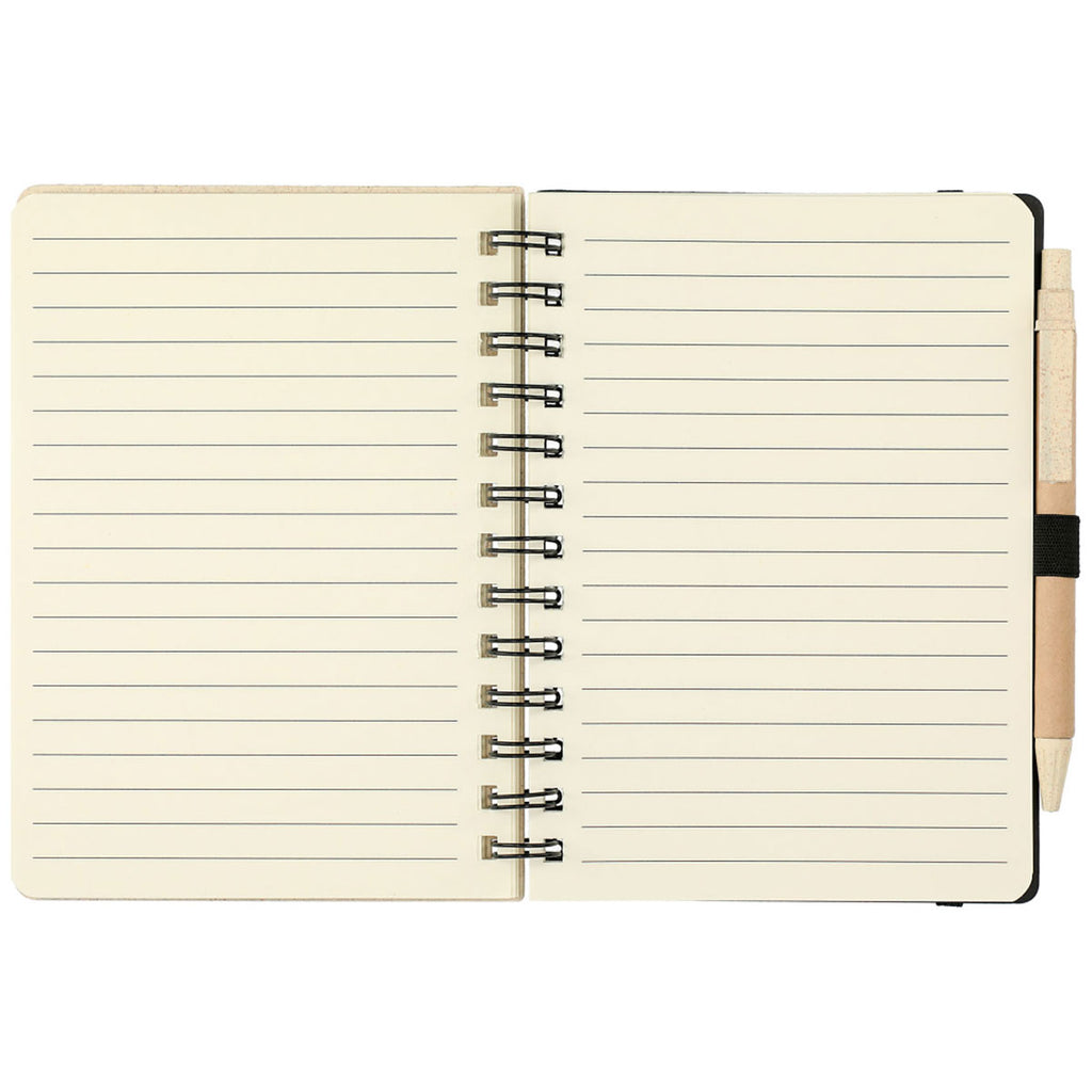 Bullet Beige 5" x 7" Wheat Straw Notebook With Pen