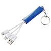 Bullet Royal Blue Route Light Up Logo 3-in-1 Cable