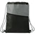 Bullet Grey Cross Weave Zippered Drawstring Bag