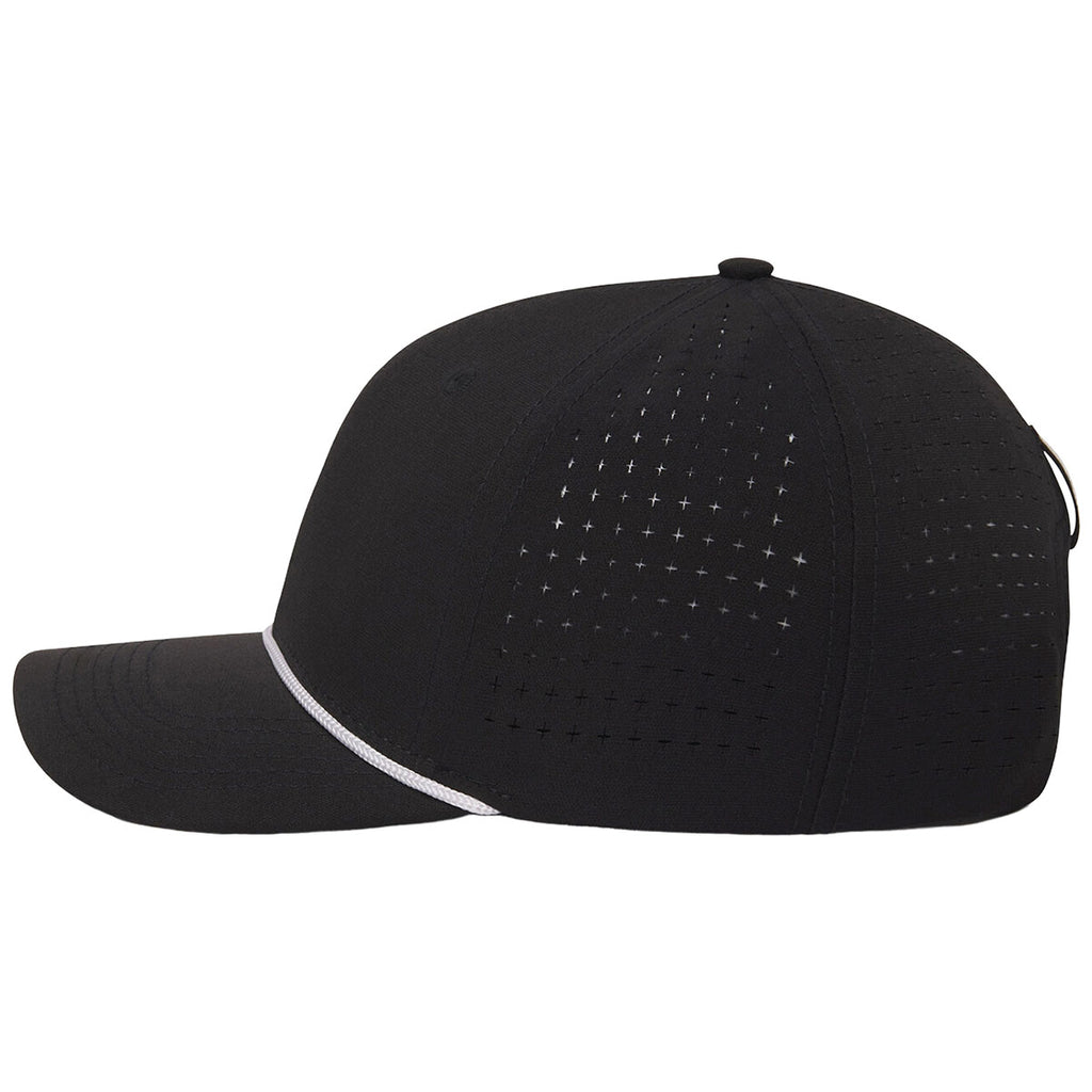 UNRL Black/White Mid-Pro Vented Rope Snapback