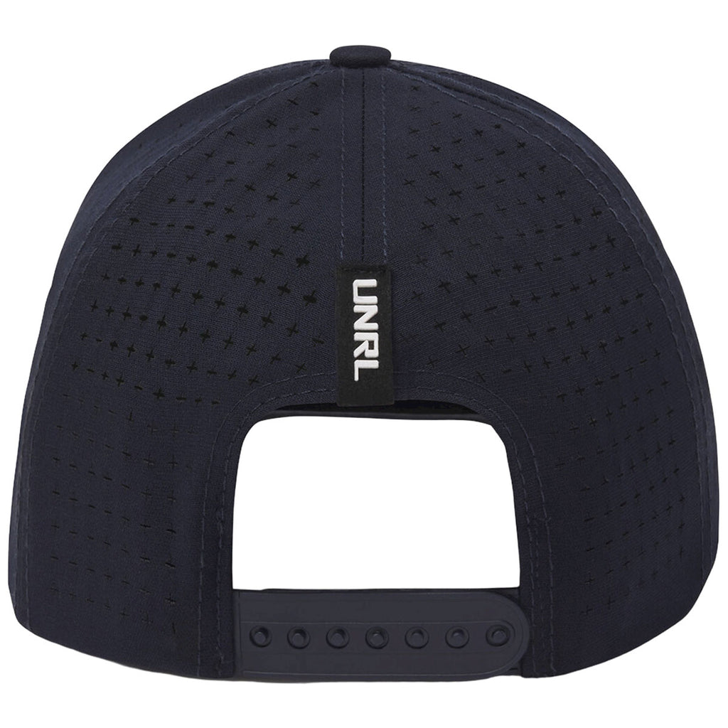 UNRL Navy/White Mid-Pro Vented Rope Snapback