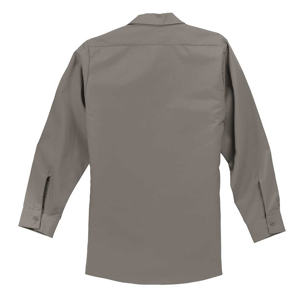 Red Kap Men's Grey Long Sleeve Industrial Work Shirt