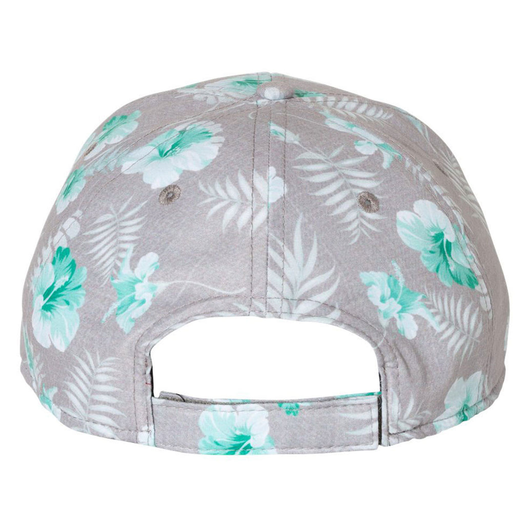 Sportsman Grey/Teal Tropical Print Cap