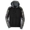 Sport-Tek Men's Black/Black Sport-Wick Mineral Freeze Fleece Colorblock Hooded Pullover