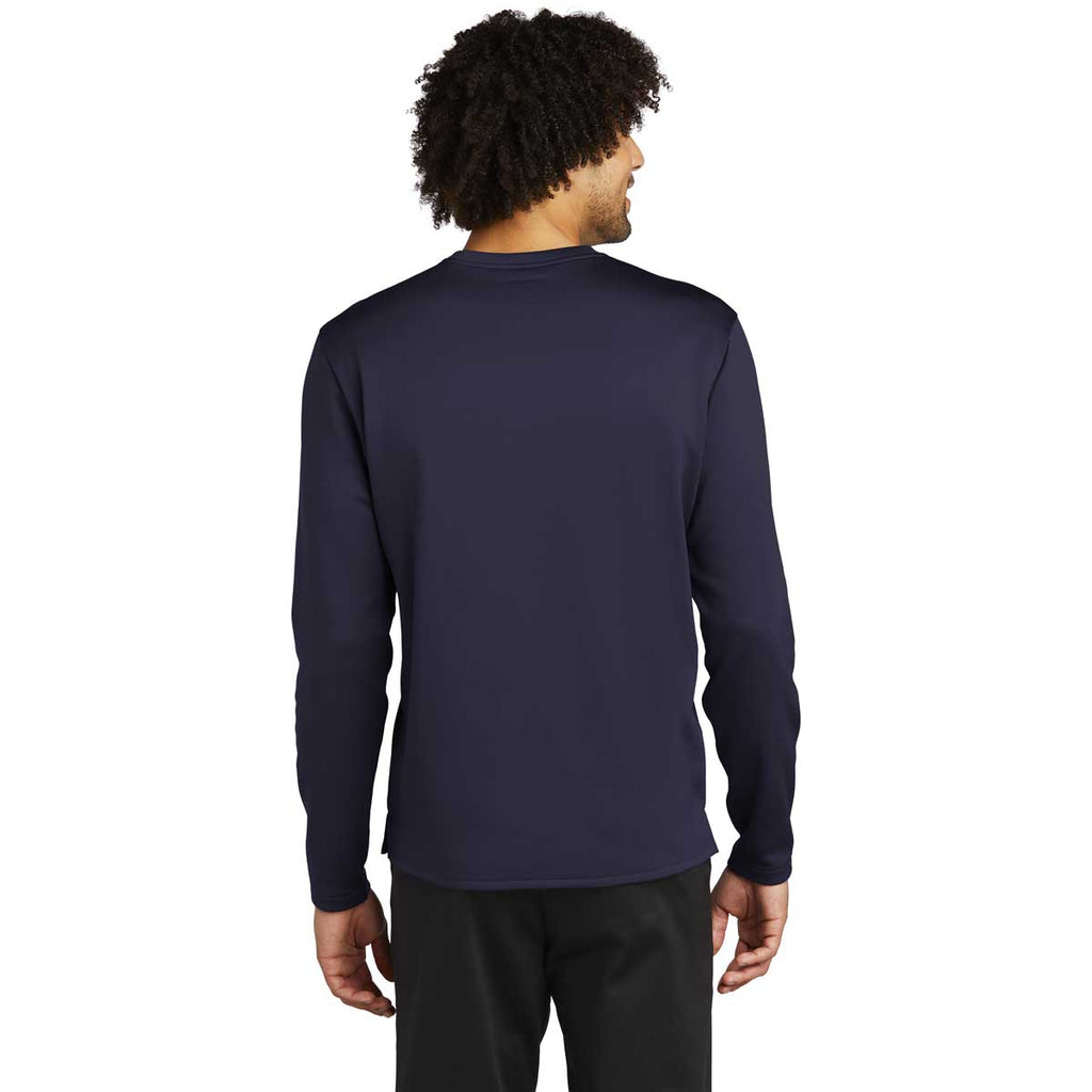 Sport-Tek Men's Navy Sport-Wick Fleece Pullover Crew