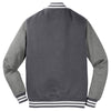 Sport-Tek Men's Graphite Heather/Vintage Heather Fleece Letterman Jacket