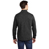 Sport-Tek Men's Black Heather Triumph Quarter Zip Pullover