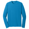 Sport-Tek Men's Pond Blue PosiCharge RacerMesh Long Sleeve Tee