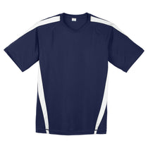 Sport-Tek Men's True Navy/White Colorblock PosiCharge Competitor Tee