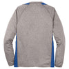 Sport-Tek Men's Vintage Heather/ True Royal Long Sleeve Heather Colorblock Contender Tee