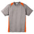 Sport-Tek Men's Vintage Heather/Deep Orange Heather Colorblock Contender Tee