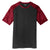 Sport-Tek Men's Black/Deep Red CamoHex Colorblock Tee