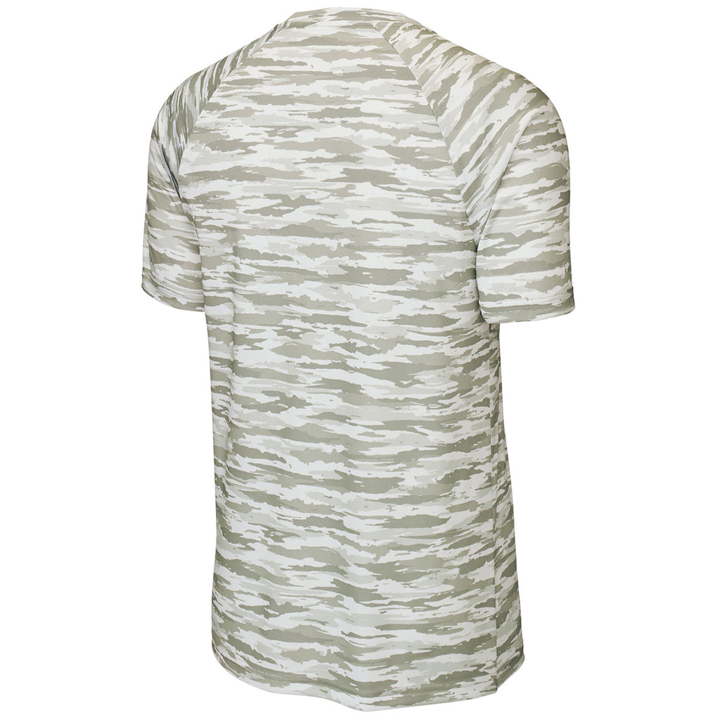 Sport-Tek Men's White Drift Camo Tee