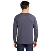 Sport-Tek Men's True Navy Heather PosiCharge Long Sleeve Tri-Blend Wicking Raglan Tee