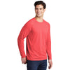 Sport-Tek Men's True Red Heather PosiCharge Long Sleeve Tri-Blend Wicking Raglan Tee