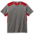 Sport-Tek Men's True Red/Dark Grey Heather PosiCharge Tri-Blend Wicking Draft Tee