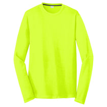 Sport-Tek Men's Neon Yellow Long Sleeve PosiCharge Competitor Cotton Touch Tee