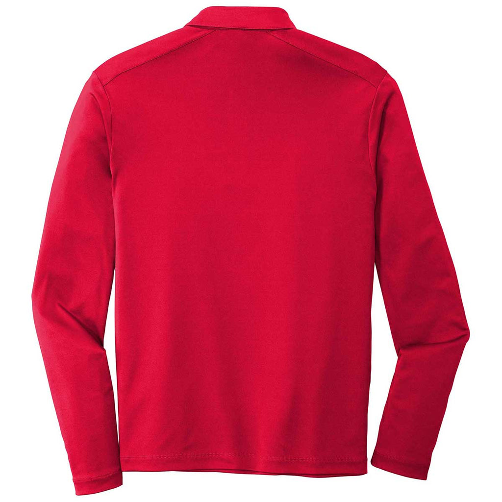 Sport-Tek Men's True Red Posi-UV Pro Long Sleeve Polo