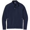 Sport-Tek Men's True Navy Sport-Wick Flex Fleece Full-Zip