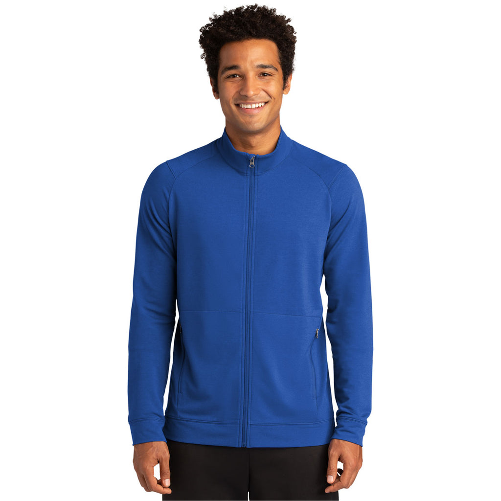 Sport-Tek Men's True Royal Sport-Wick Flex Fleece Full-Zip