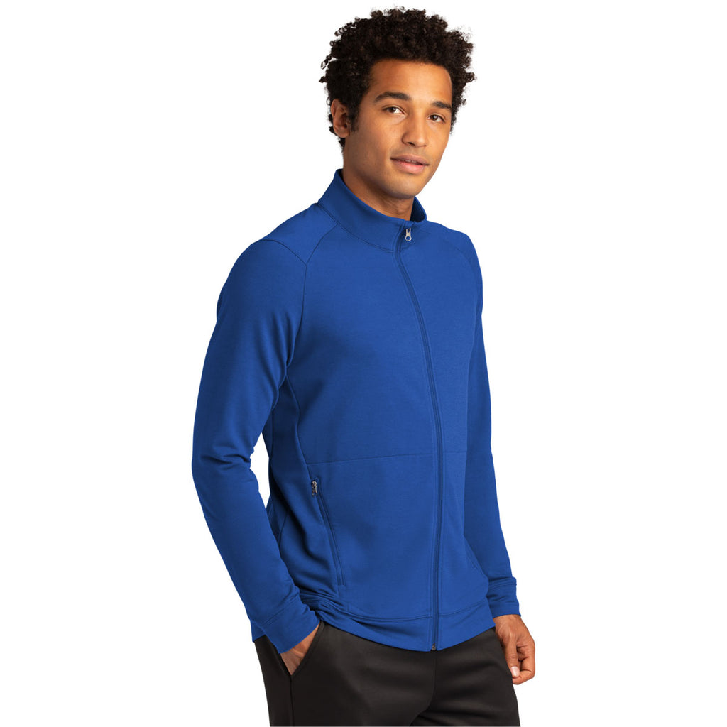 Sport-Tek Men's True Royal Sport-Wick Flex Fleece Full-Zip