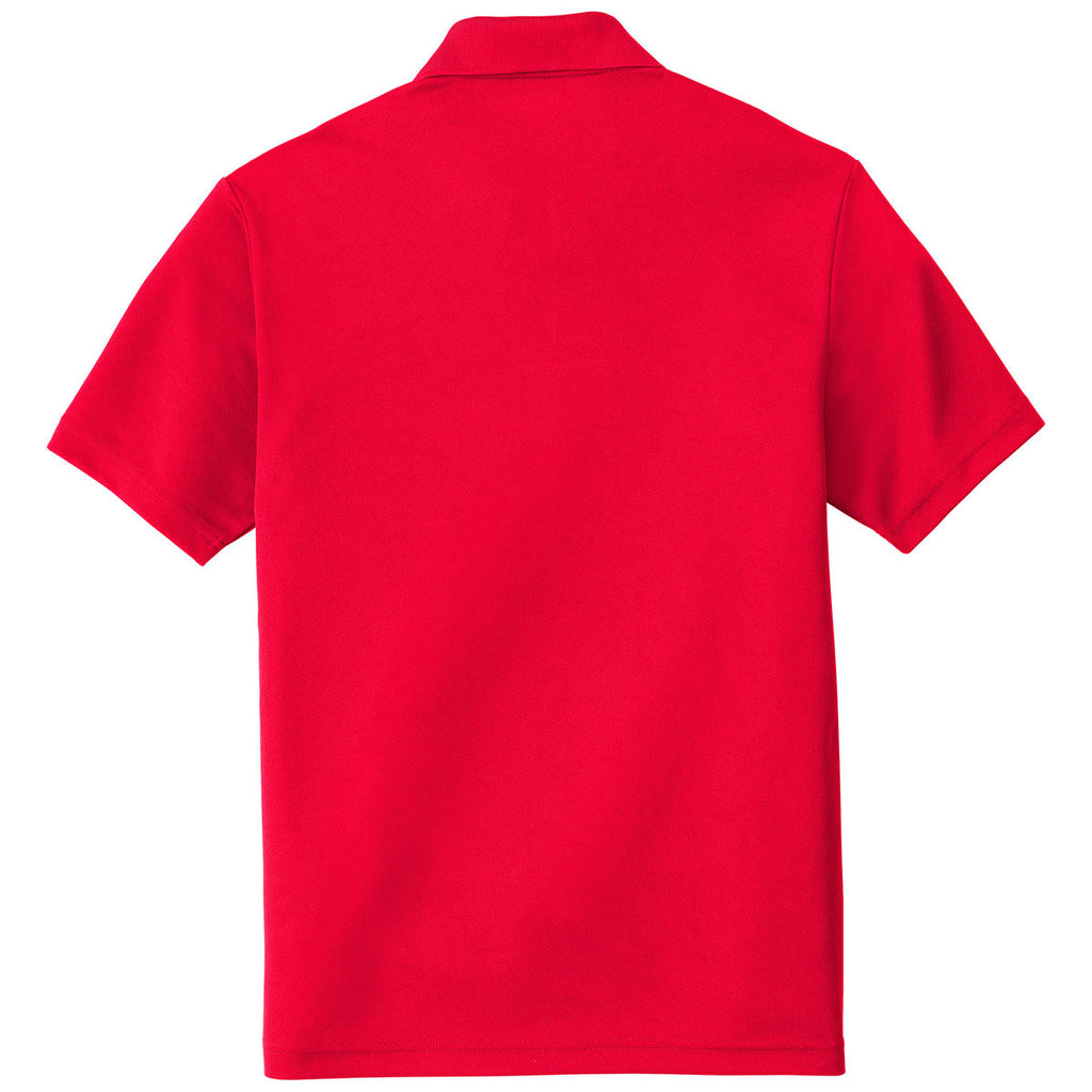 Sport-Tek Men's True Red PosiCharge RacerMesh Pocket Polo