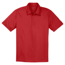Sport-Tek Men's True Red PosiCharge Active Textured Polo