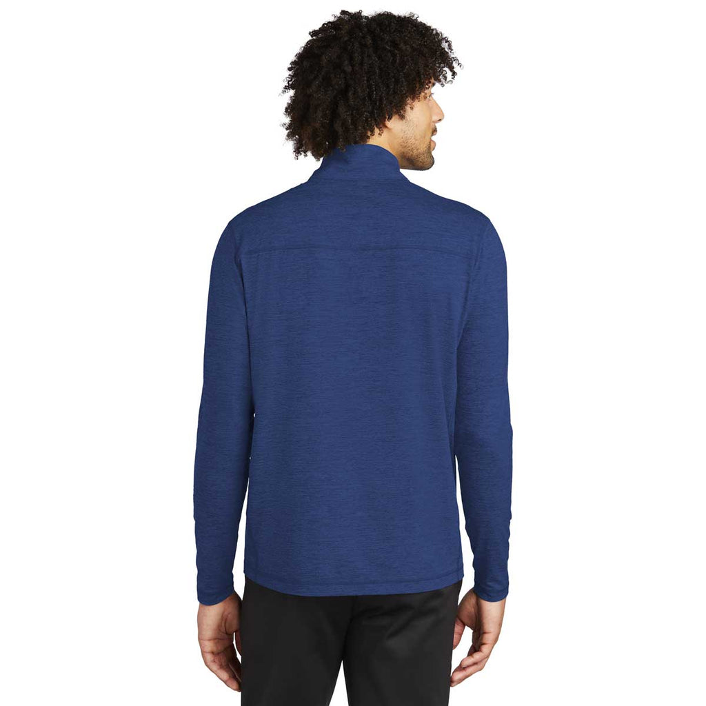 Sport-Tek Men's True Royal Heather Exchange 1.5 Long Sleeve Half Zip