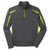 Sport-Tek Men's Charcoal Grey/ Charge Green Sport-Wick Stretch 1/2-Zip Colorblock Pullover