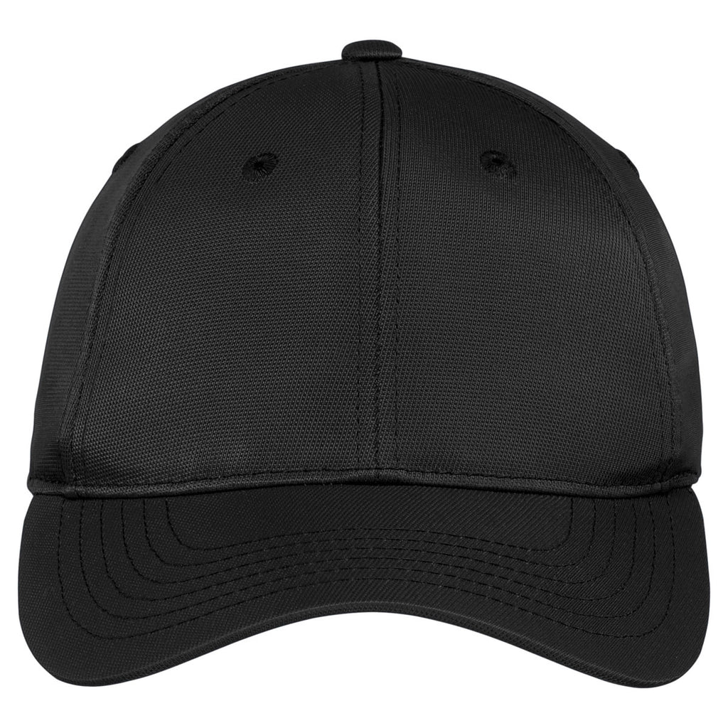 Sport-Tek Black Dry Zone Nylon Cap