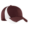 Sport-Tek Maroon/White Dry Zone Nylon Colorblock Cap