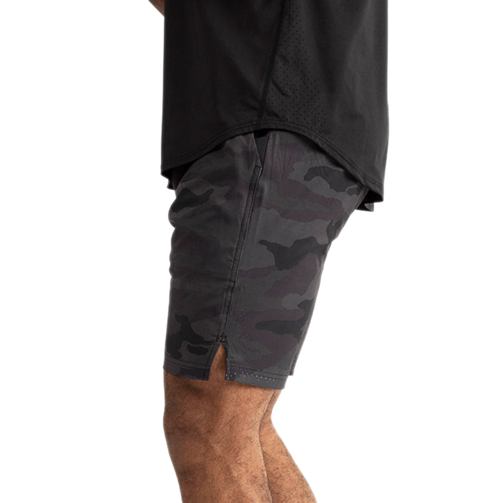 UNRL Men's Black Camo Stride Short