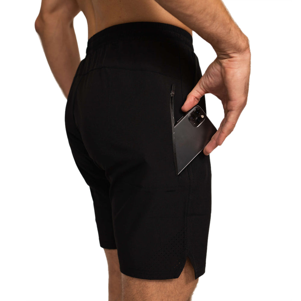 UNRL Men's Black Stride Short