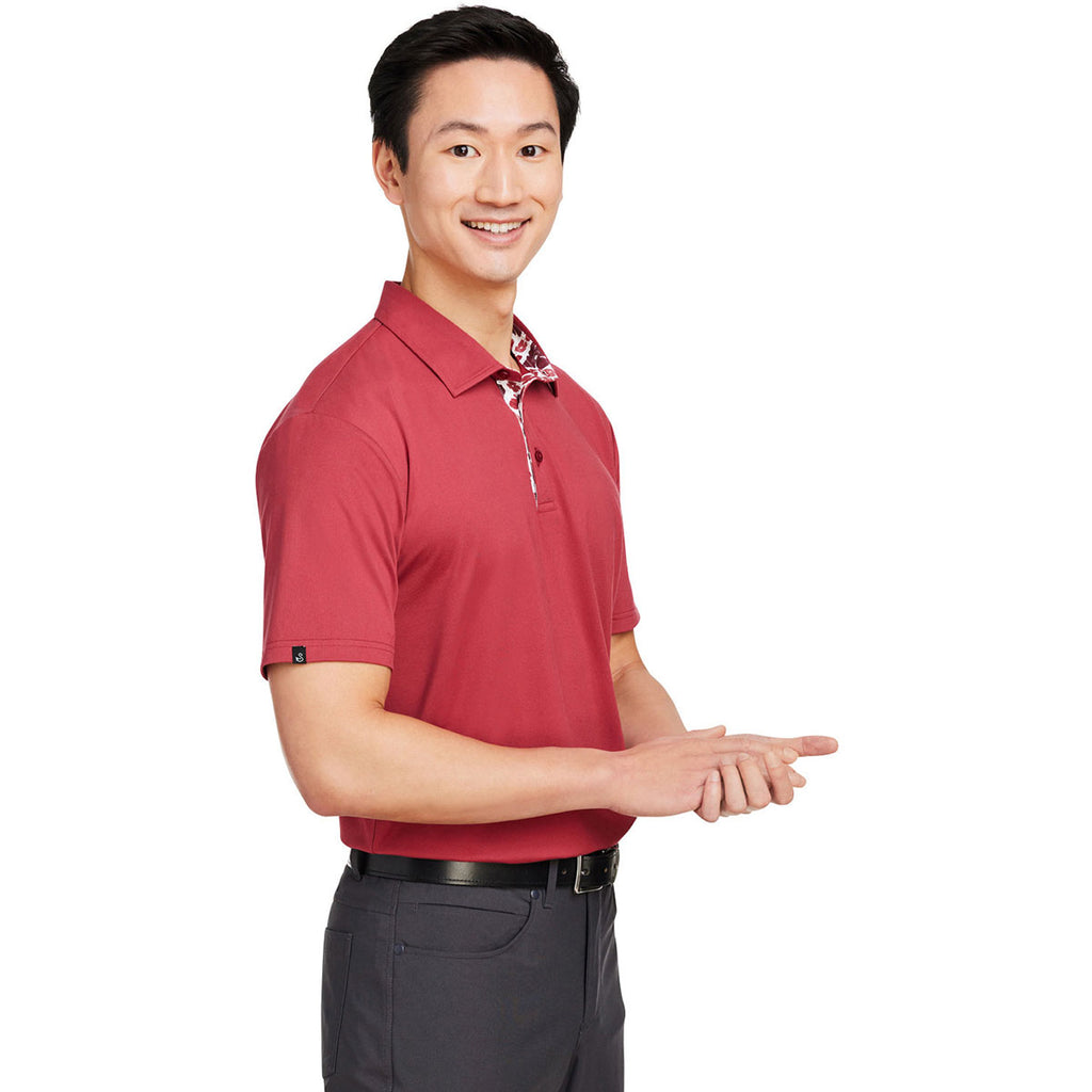 Swannies Golf Men's Red Heather James Polo