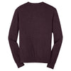 Port Authority Men's Heather Burgundy V-Neck Sweater