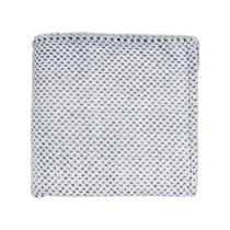 Zusa White with Navy Plush Siesta Blanket