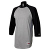 Champion Men's Grey/Black Baseball T-Shirt