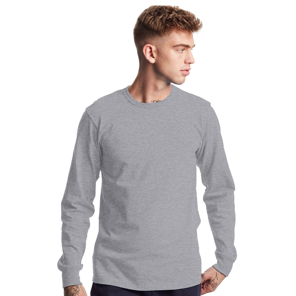 Champion Unisex Oxford Grey Heritage Long-Sleeve T-Shirt