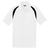 Sport-Tek Men's White/Black Dry Zone Colorblock Raglan Polo