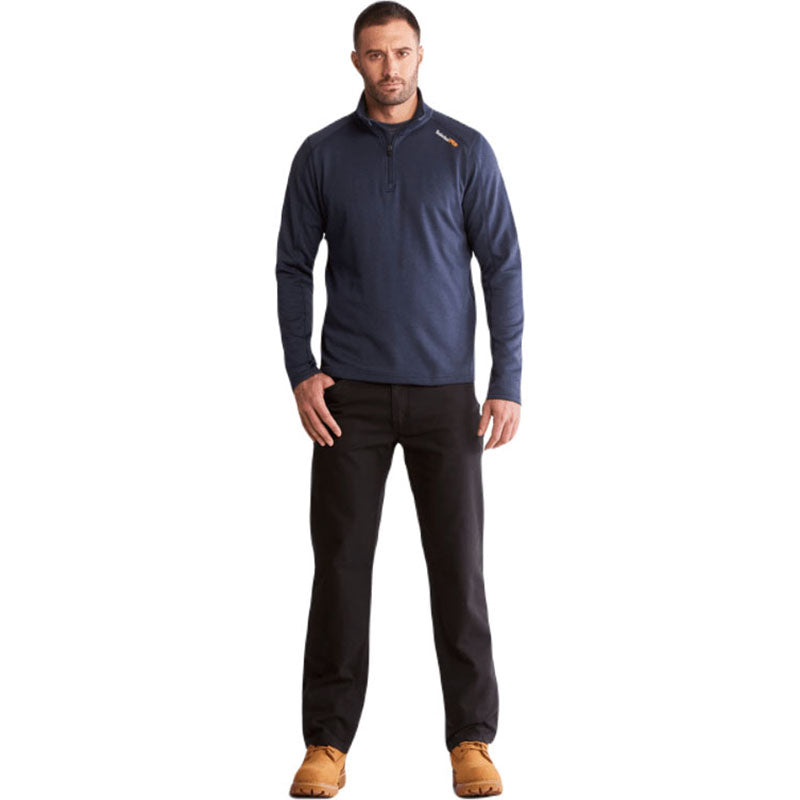 Timberland Men's Navy Heather Understroy Quarter zip Fleece