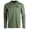 Timberland Men's Burnt Olive Core Reflective Pro Logo Long Sleeve T-Shirt