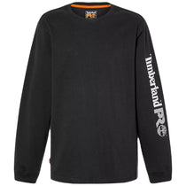 Timberland Men's Black Core Logo Long-Sleeve T-Shirt