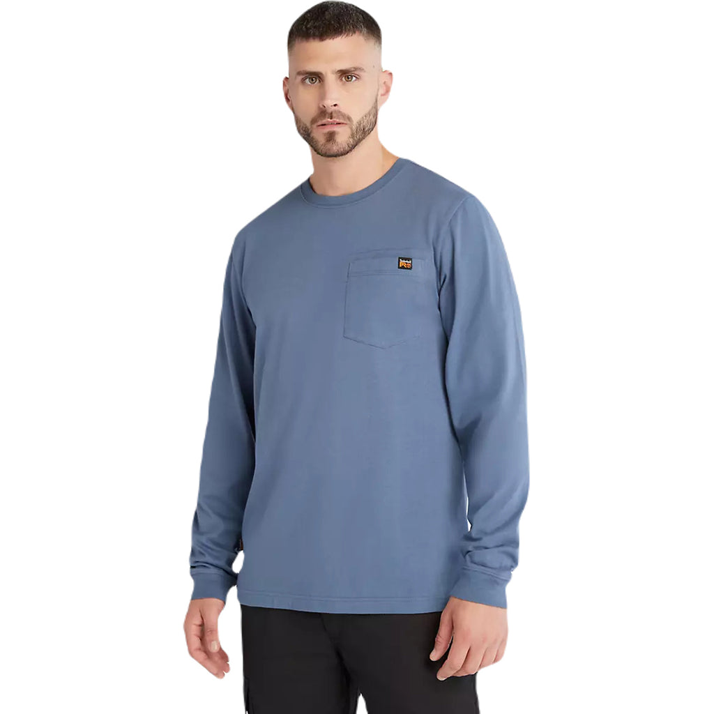 Timberland Men's Vintage Indigo Core Pocket Long-Sleeve T-Shirt