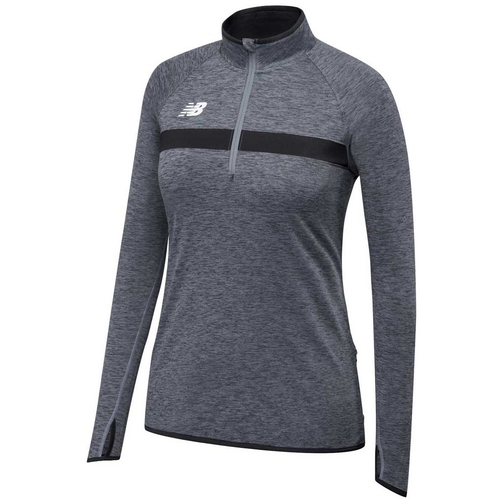 New Balance Women's Team Black Athletics Half Zip