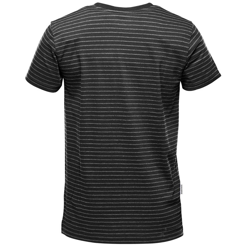 Stormtech Men's Black/Grey Heather Railtown Crew Neck Tee