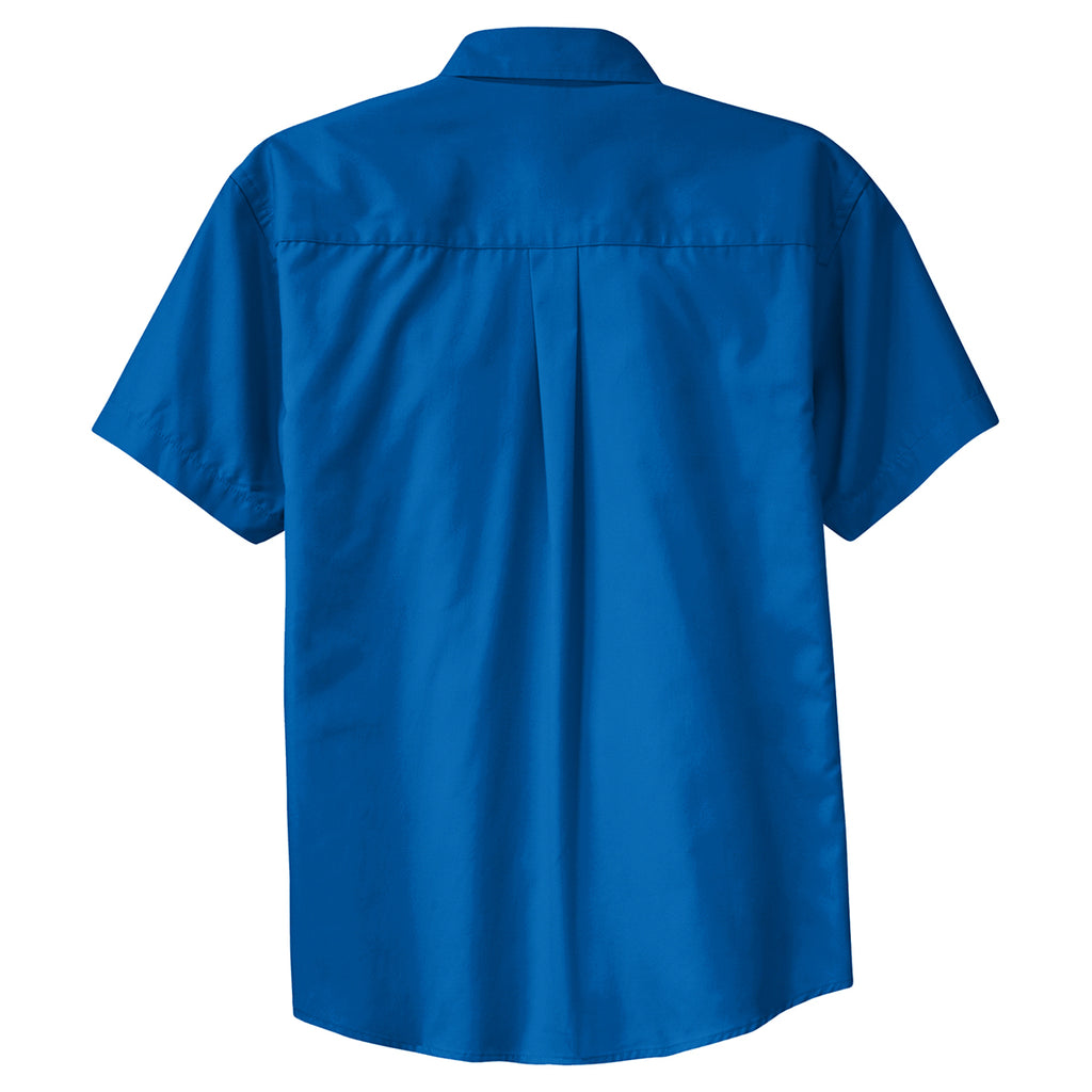 Port Authority Men's Strong Blue Tall Short Sleeve Easy Care Shirt