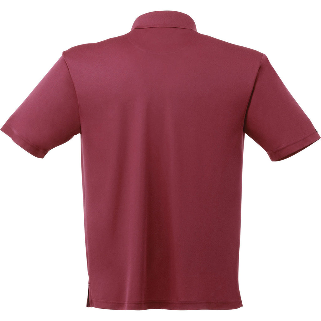 Elevate Men's Maroon Moreno Short Sleeve Polo