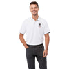 Elevate Men's White/Quarry Remus Short Sleeve Polo