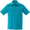 Elevate Men's Aspen Blue Heather Antero Short Sleeve Polo